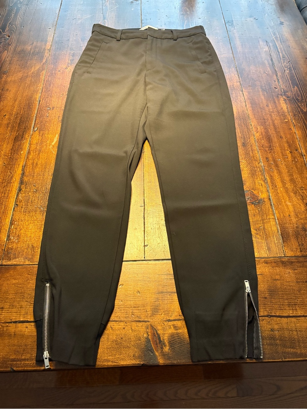 Women's Black Zip-Hem Tailored Pants